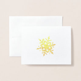 Minimale Gold Winter Snowflake Folie Card Kaarten