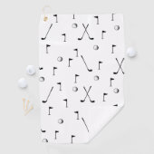 Minimale Golf Pattern Ball Flag Club Golfer Gift Golfhanddoek (Insitu)
