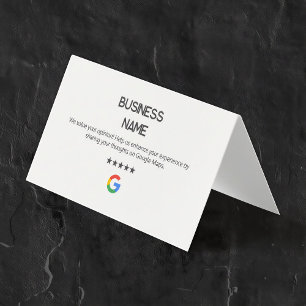 Minimale Google Review-Kaarten Visitekaartjes