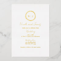 Minimale goud folie Witte moderne glamour bruiloft