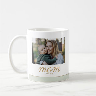 Minimale Goud & Saliegroen Moeder Gevestigde Foto Koffiemok