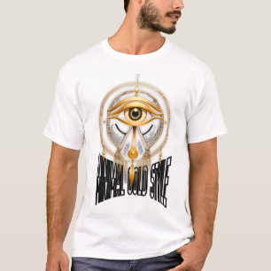 Minimale gouden Egyptische masker T-shirt – Luxe