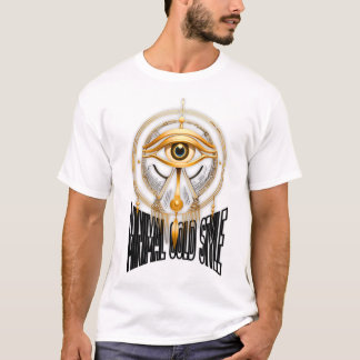 Minimale gouden Egyptische masker T-shirt – Luxe