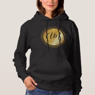 Minimale gouden geometrische aanpasbare tekst hoodie