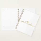 Minimale Gouden Hart Script Handtekening Naam Planner (Display)