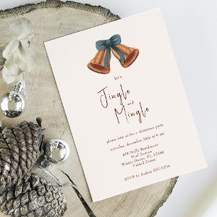 Minimale Gouden Kerstbel Jingle & Mingle Kaart