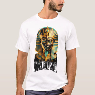 Minimale Gouden Masker T-Shirt – Luxe Streetwear