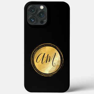 Minimale gouden metallische ontwerpaangepaste lett iPhone 13 pro max hoesje