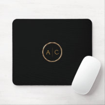 Minimale gouden monogram op ZWART