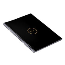 Minimale gouden monogram op ZWART