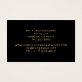 Minimale Gouden Monogram Sieraden Designer Oorbel Visitekaartje (Achterkant)