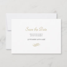 Minimale Gouden Save the Date