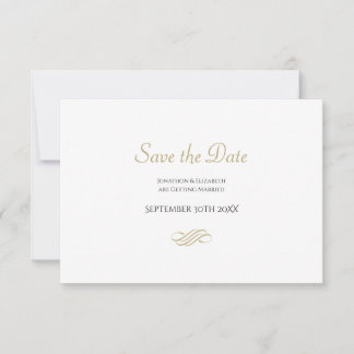 Minimale Gouden Save the Date