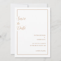 Minimale Gouden Stijlvolle Moslim Trouwkaart Opsla
