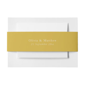 Minimale Gouden Tekst Klassieke Trouw Envelope Uitnodigingen Wikkel