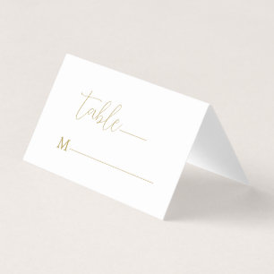 Minimale goudkalligrafie op wit visitekaartjes