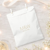 Minimale goudmonogram op maat elegantaarns bedankzakje (Geknipt)