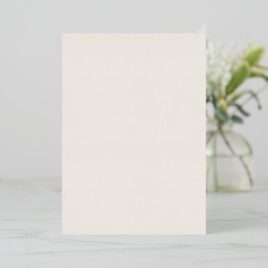 Minimale goudolie | Ivory Monogram Weddenschap Folie Uitnodiging (Staand Voorkant)