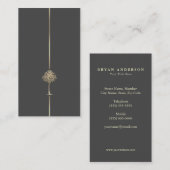 Minimale goudpalmboom visitekaartje (Voorkant / Achterkant)