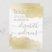 Minimale goudpenseelkalligrafie kaart (Voorkant / Achterkant)