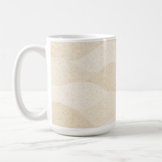 Minimale graanstructuur, zacht, neutraal patroon koffiemok (Links)