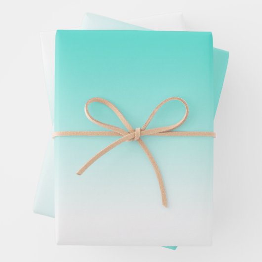 Minimale gradiënt Turquoise Inpakpapier Vel (In situ)