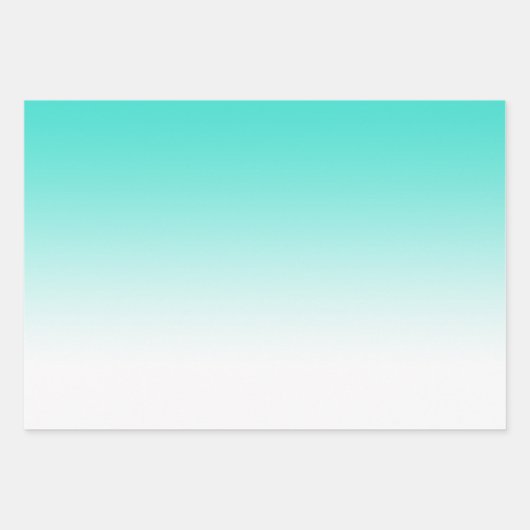 Minimale gradiënt Turquoise Inpakpapier Vel (Voorkant)
