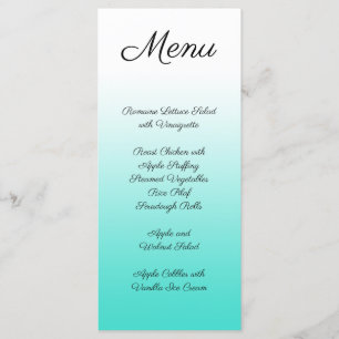Minimale gradiënt Turquoise Menu