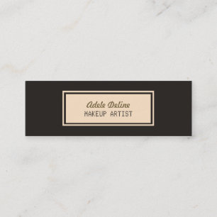 Minimale grafische grijze Bleke roze make-eup arti Mini Visitekaartje