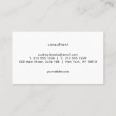 Minimale grafische moderne professional visitekaartje (Achterkant)