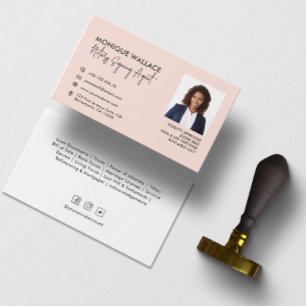 Minimale grafische professionele fotoservices visitekaartje