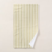 Minimale grafische vormgeving voor crème Gold Stri Bad Handdoek (Handdoek)
