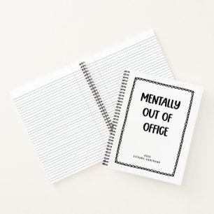 Minimale Grappige Collega Kantoor Naam Jaar Notitieboek