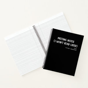 Minimale Grappige Collega Vergaderingen Kantoor Na Notitieboek