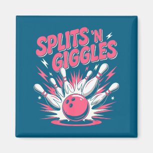 Minimale Grappige Splits 'n Gegiechel Bowling Magneet