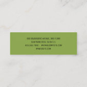 Minimale Green Earth Logo Mini | Eco Professional Mini Visitekaartje (Achterkant)