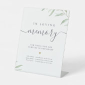 Minimale greenery script bijtend in liefhebbend ge reclamebord met voetstuk (Voorkant)