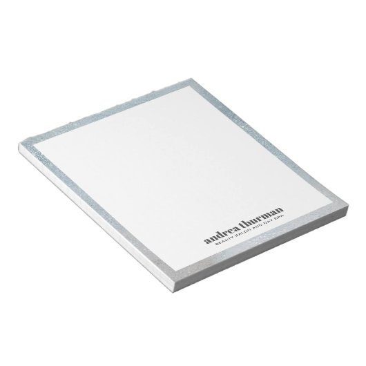 Minimale grens van blauw glas voor pearly Iridesce Notitieblok (Schuin)