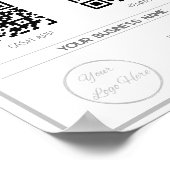 Minimale grijze 2 QR-codes zakelijke scan te betal Poster (Hoek)