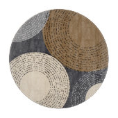 Minimale grijze bruine cirkels snijplank (Voorkant)