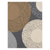 Minimale grijze bruine cirkels tafelkleed (Voorkant)