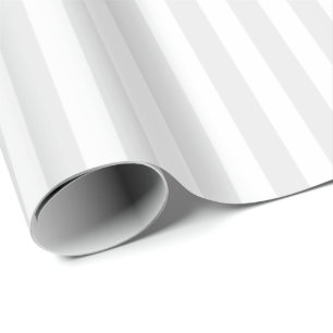 Minimale grijze en witte strepen cadeaupapier