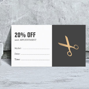 Minimale grijze Faux Gold Hair Appointon Kortingskaartje