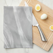 Minimale grijze penselen Abstracte kunst Theedoek (Quarter Fold)