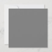 Minimale grijze, witte bruiloft save the date (Achterkant)