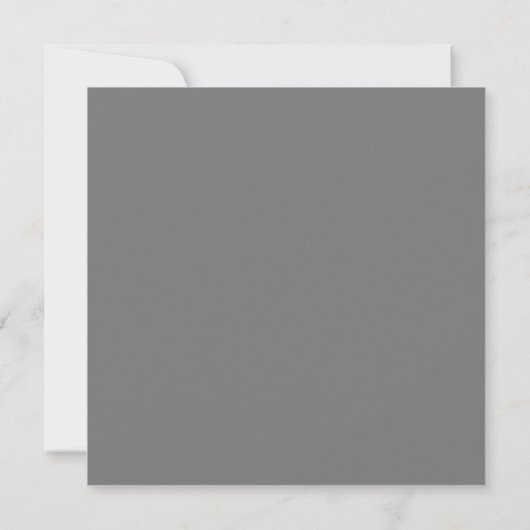 Minimale grijze, witte bruiloft save the date (Achterkant)