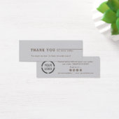 Minimale grijze zakelijke logo dank u tussenkomst mini visitekaartjes (Bureau)