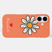 Minimale grillige Daisy handgetekende bloem Case-Mate iPhone Case (Achterkant (horizontaal))