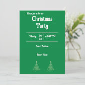 Minimale Groen met Witte Tekst Kerstfeest Kaart (Staand voorkant)