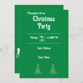 Minimale Groen met Witte Tekst Kerstfeest Kaart (Voorkant / Achterkant)